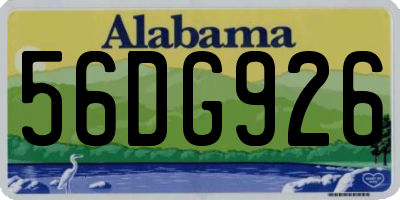 AL license plate 56DG926