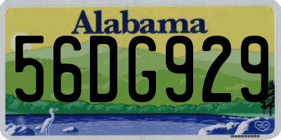 AL license plate 56DG929