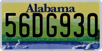 AL license plate 56DG930