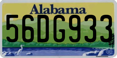 AL license plate 56DG933