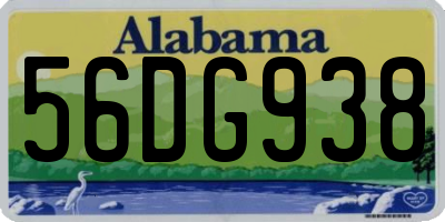 AL license plate 56DG938