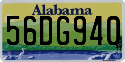 AL license plate 56DG940
