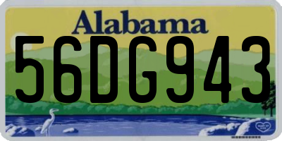 AL license plate 56DG943