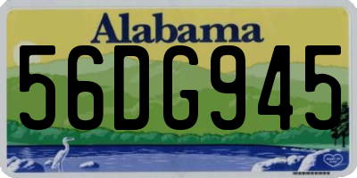 AL license plate 56DG945