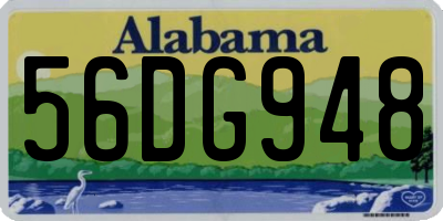 AL license plate 56DG948