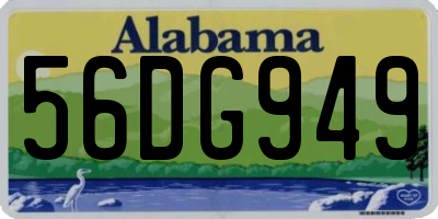 AL license plate 56DG949