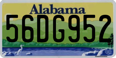 AL license plate 56DG952