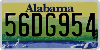 AL license plate 56DG954