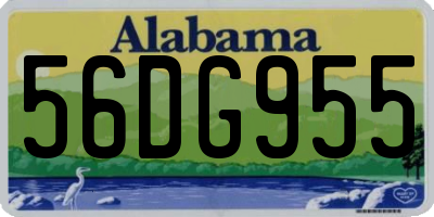 AL license plate 56DG955