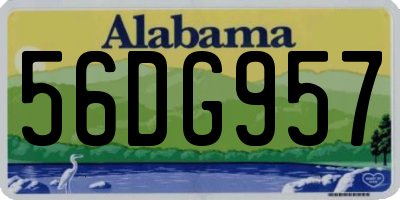 AL license plate 56DG957
