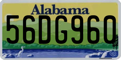 AL license plate 56DG960