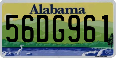 AL license plate 56DG961