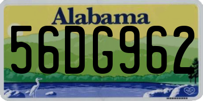 AL license plate 56DG962