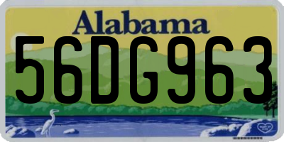 AL license plate 56DG963