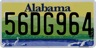 AL license plate 56DG964