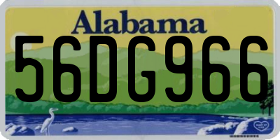 AL license plate 56DG966