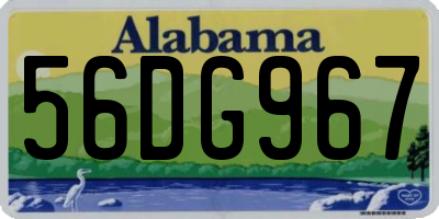AL license plate 56DG967