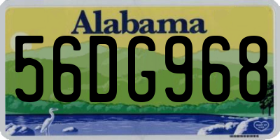 AL license plate 56DG968