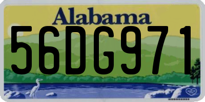 AL license plate 56DG971