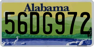 AL license plate 56DG972