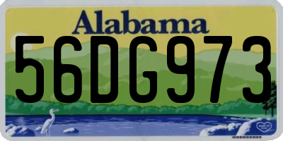 AL license plate 56DG973