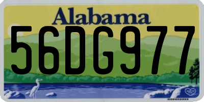 AL license plate 56DG977