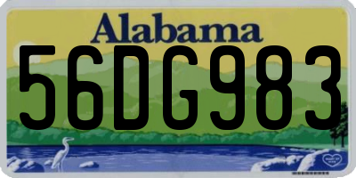 AL license plate 56DG983