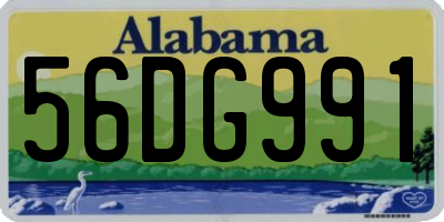 AL license plate 56DG991