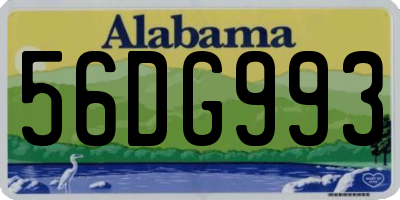 AL license plate 56DG993