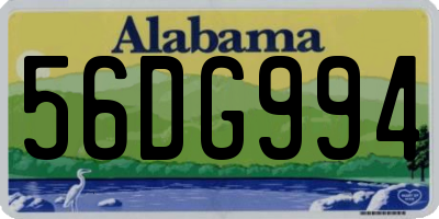 AL license plate 56DG994