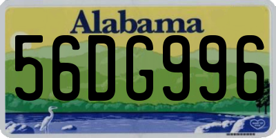 AL license plate 56DG996