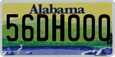 AL license plate 56DH000