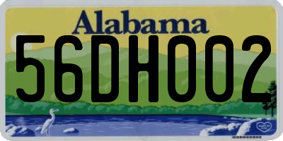 AL license plate 56DH002