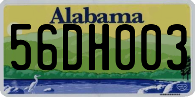 AL license plate 56DH003