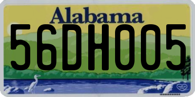 AL license plate 56DH005