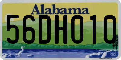 AL license plate 56DH010