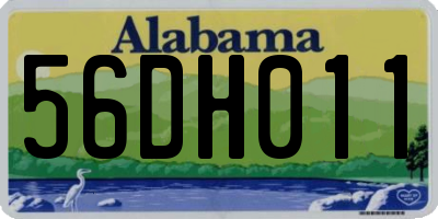 AL license plate 56DH011