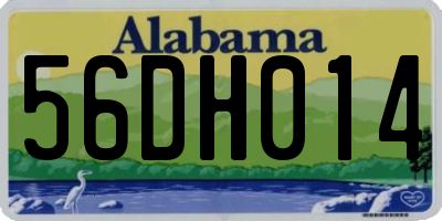 AL license plate 56DH014