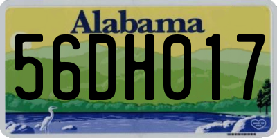 AL license plate 56DH017