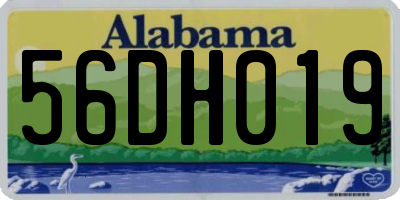 AL license plate 56DH019
