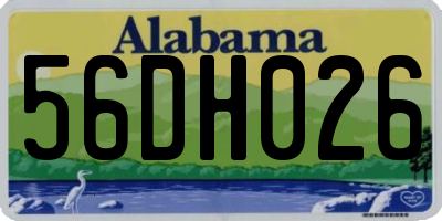 AL license plate 56DH026