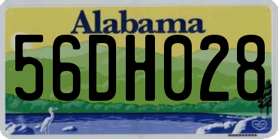 AL license plate 56DH028