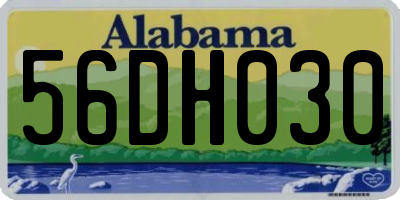 AL license plate 56DH030