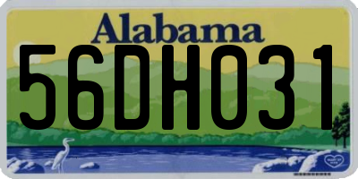 AL license plate 56DH031