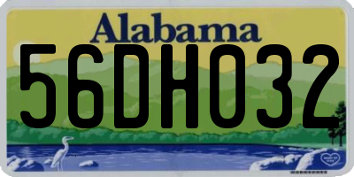 AL license plate 56DH032