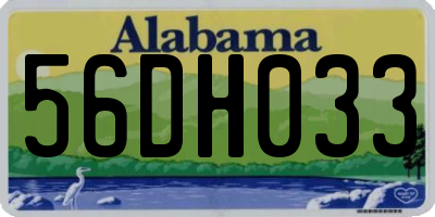AL license plate 56DH033