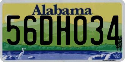 AL license plate 56DH034