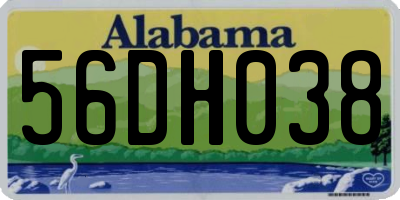 AL license plate 56DH038