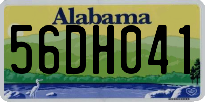 AL license plate 56DH041