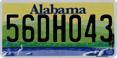 AL license plate 56DH043